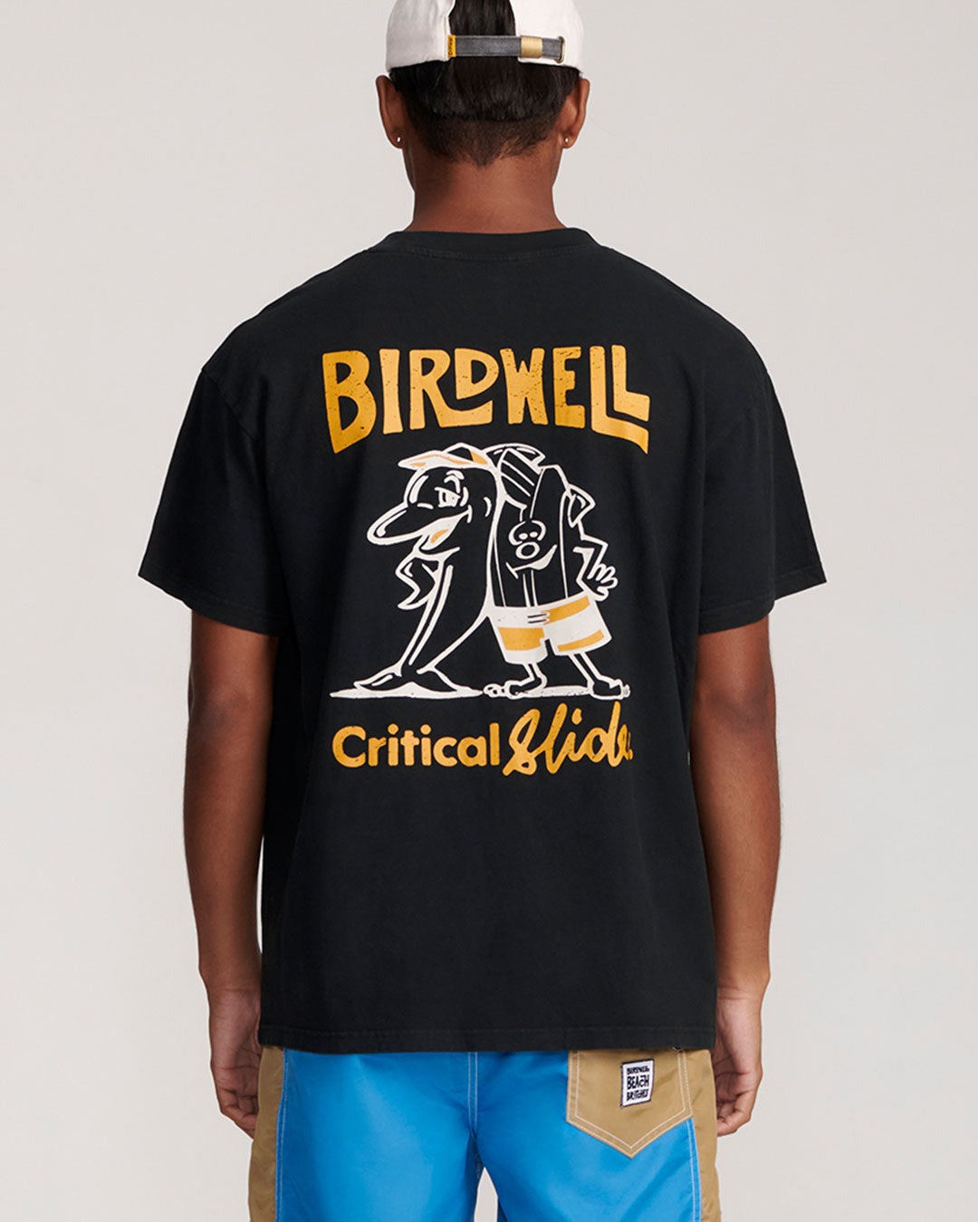 【CRITICAL SLIDE×BIRDWELL COLLABORATION】DOLFIN TEE TCSS×バードウェル　コラボTシャツ　 ビンテージブラック